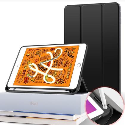 Imagem de Capa Novo iPad 9a Geração 10.2 2021 Premium Slim Antichoque com Compart. para Pencil Preto