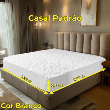 Imagem de Capa p/ colchão matelado casal branco impermeável