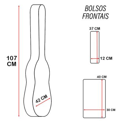 Imagem de Capa p/ guitarra premium couro "ams" bege