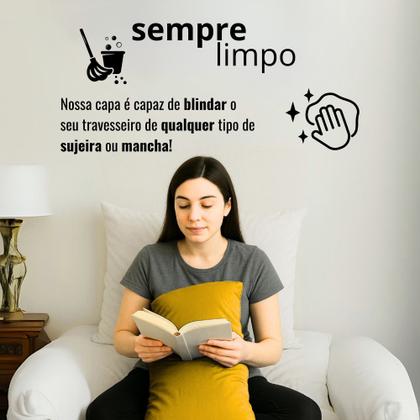 Imagem de Capa p/ Travesseiro de Corpo Impermeável 50x140cm Com Zíper Coloridas