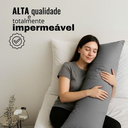 Imagem de Capa p/ Travesseiro de Corpo Impermeável 50x140cm Com Zíper Coloridas
