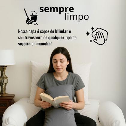 Imagem de Capa p/ Travesseiro de Corpo Impermeável 50x140cm Com Zíper Coloridas