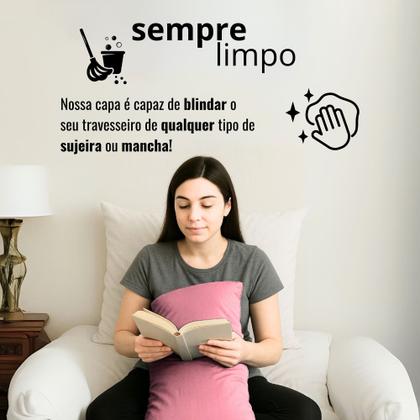 Imagem de Capa p/ Travesseiro de Corpo Impermeável 50x140cm Com Zíper Coloridas