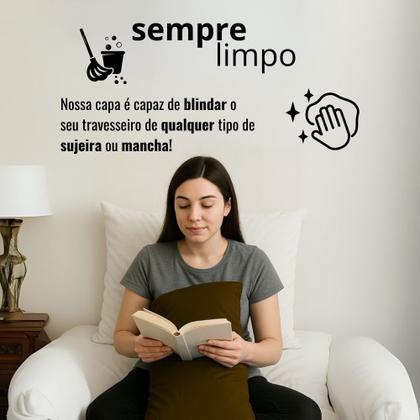 Imagem de Capa p/ Travesseiro de Corpo Impermeável 50x140cm Com Zíper Coloridas