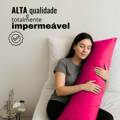 Imagem de Capa p/ Travesseiro de Corpo Impermeável 50x140cm Com Zíper Coloridas
