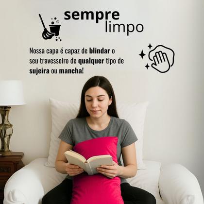 Imagem de Capa p/ Travesseiro de Corpo Impermeável 50x140cm Com Zíper Coloridas