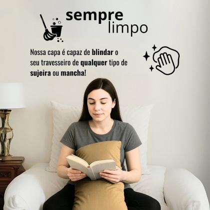 Imagem de Capa p/ Travesseiro de Corpo Impermeável 50x140cm Com Zíper Coloridas