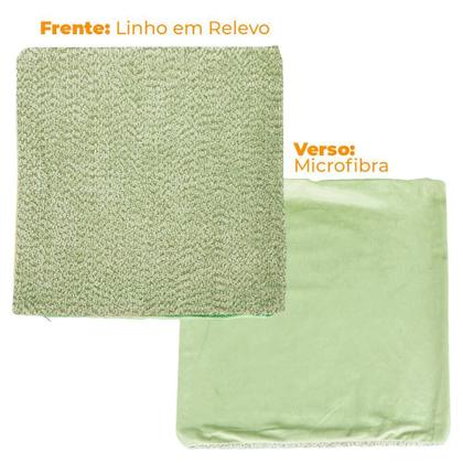 Imagem de Capa para Almofada 43x43cm de Microfibra Linho em Relevo - Rio Home