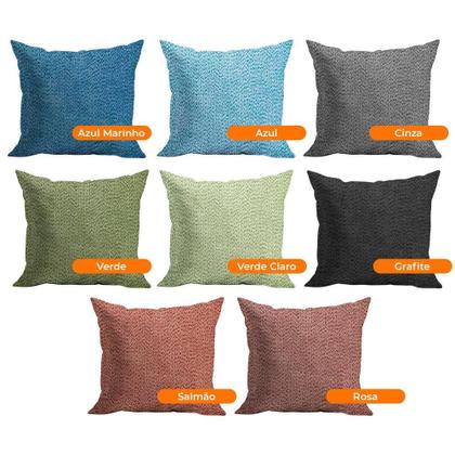 Imagem de Capa para Almofada 43x43cm de Microfibra Linho em Relevo - Rio Home