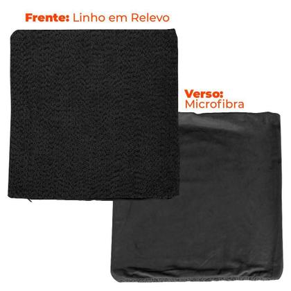 Imagem de Capa para Almofada 43x43cm de Microfibra Linho em Relevo - Rio Home