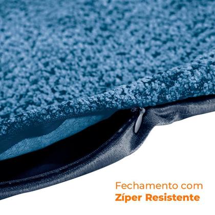 Imagem de Capa para Almofada 43x43cm de Microfibra Linho em Relevo - Rio Home