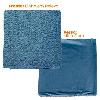 Imagem de Capa para Almofada 43x43cm de Microfibra Linho em Relevo - Rio Home