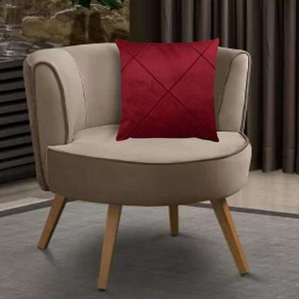 Imagem de Capa para Almofada Drapeada em Veludo Quadrada 50x50 com Enchimento Várias Cores