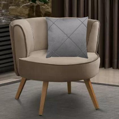 Imagem de Capa para Almofada Drapeada em Veludo Quadrada 50x50 com Enchimento Várias Cores