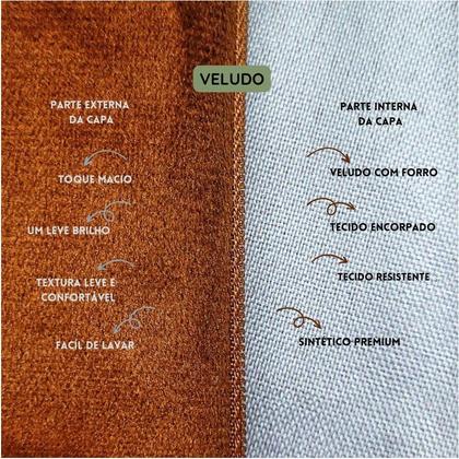 Imagem de Capa para Almofada Drapeada em Veludo Quadrada 50x50 com Enchimento Várias Cores