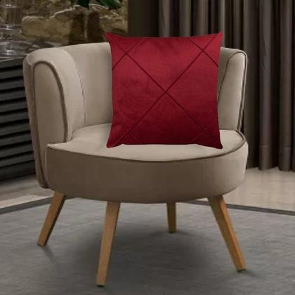 Imagem de Capa para Almofada Drapeada em Veludo Quadrada 60x60 com Enchimento Várias Cores