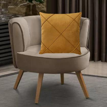 Imagem de Capa para Almofada Drapeada em Veludo Quadrada 60x60 com Enchimento Várias Cores