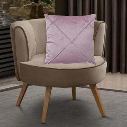 Imagem de Capa para Almofada Drapeada em Veludo Quadrada 60x60 com Enchimento Várias Cores