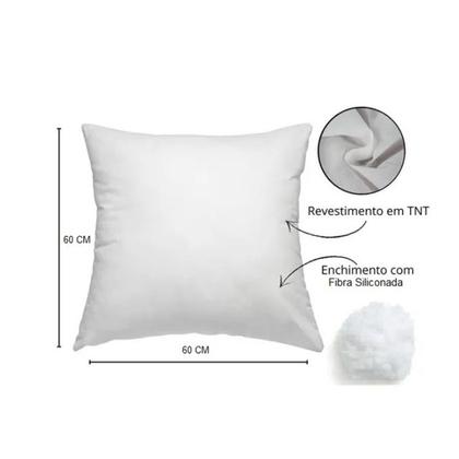 Imagem de Capa para Almofada Drapeada em Veludo Quadrada 60x60 com Enchimento Várias Cores
