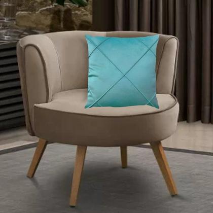 Imagem de Capa para Almofada Drapeada em Veludo Quadrada Tiffany