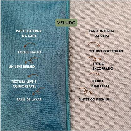 Imagem de Capa para Almofada Drapeada em Veludo Quadrada Várias Cores