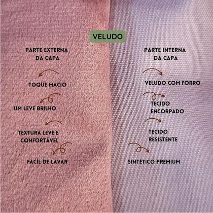 Imagem de Capa para Almofada Drapeada em Veludo Quadrada Várias Cores