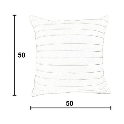 Imagem de Capa para Almofada Drapeada Line em Veludo Quadrada 50x50 Marrom Camurça