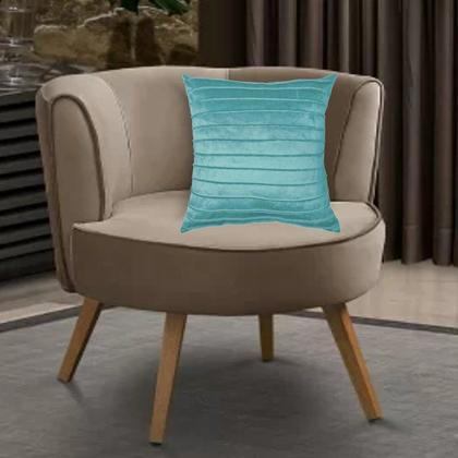 Imagem de Capa para Almofada Drapeada Line em Veludo Quadrada 50x50 Várias Cores