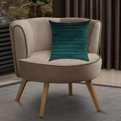 Imagem de Capa para Almofada Drapeada Line em Veludo Quadrada 50x50 Várias Cores