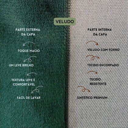 Imagem de Capa para Almofada Drapeada Line em Veludo Quadrada 50x50 Várias Cores