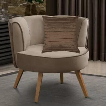 Imagem de Capa para Almofada Drapeada Line em Veludo Quadrada Várias Cores