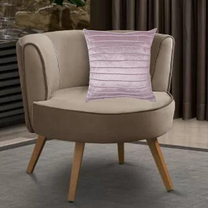 Imagem de Capa para Almofada Drapeada Line em Veludo Quadrada Várias Cores