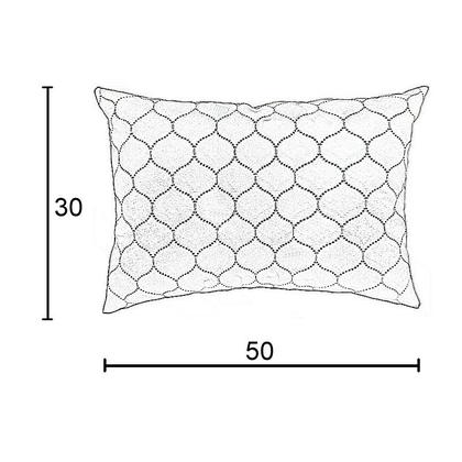 Imagem de Capa para Almofada em Veludo Bordado Supreme Retangular Cinza