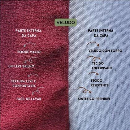 Imagem de Capa para Almofada em Veludo Liso Quadrada com Enchimento Várias Cores