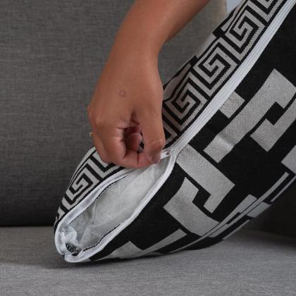 Imagem de Capa para Almofada Grécia Dupla Face 45 x 45cm Tecido Jacquard com Zíper