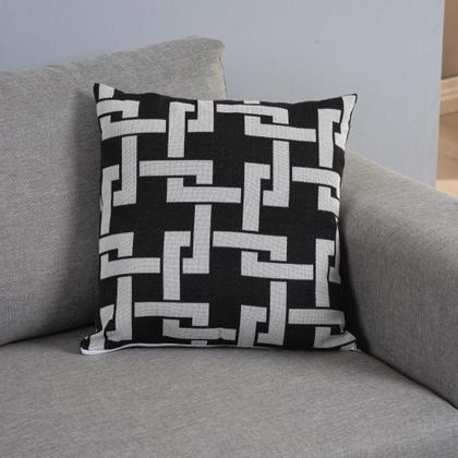 Imagem de Capa para Almofada Grécia Dupla Face 45 x 45cm Tecido Jacquard com Zíper