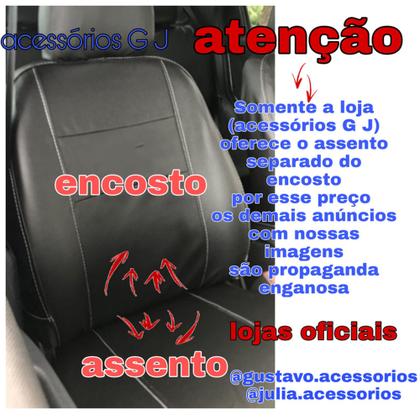 Imagem de capa para banco de carro 100% em couro preto para uno 2007