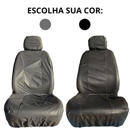 Imagem de Capa Para Banco de Carro Em Couro Proteção Impermeável Preto e Cinza