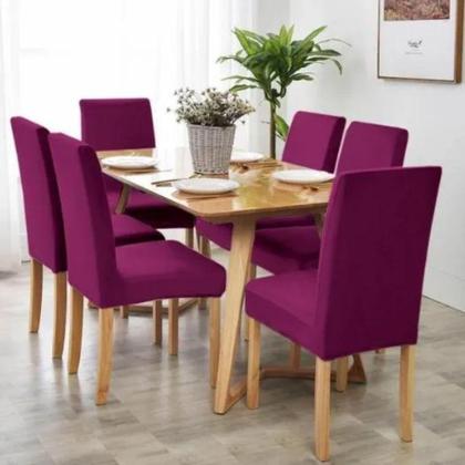 Imagem de Capa para Cadeira de Jantar Malha Renove com Elástico Cores Lisas