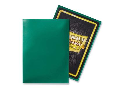 Imagem de Capa para cartas Dragon Shield Classic Green 100 quilates, tamanho padrão