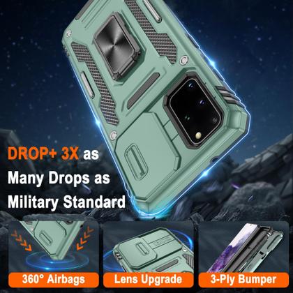 Imagem de Capa para celular ATUMP Galaxy S20 Plus 6,7" verde à prova de choque