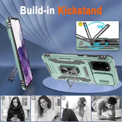 Imagem de Capa para celular ATUMP Galaxy S20 Plus 6,7" verde à prova de choque