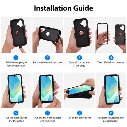 Imagem de Capa para celular COOYA Galaxy A16 6,7" roxa robusta