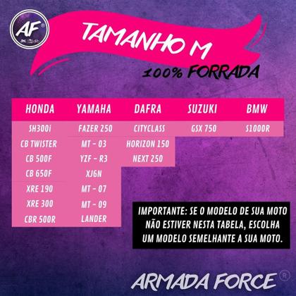 Imagem de Capa para Cobrir Moto Honda Bros 160 100% Forrada Forro Total Armada Force 100% Impermeável Forro Total Protege Sol Chuva Lona Proteção Automotiva