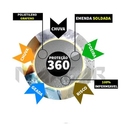 Imagem de Capa Para Cobrir Moto Impermeável Térmica Sol Chuva Forrada