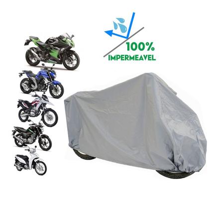 Imagem de Capa Para Cobrir Moto Impermeável Térmica Sol Chuva Forrada