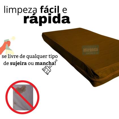 Imagem de Capa Para Colchão Berço Mini Cama Impermeável Com Zíper Marrom