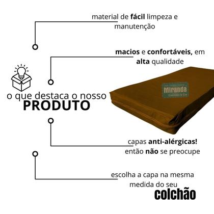 Imagem de Capa Para Colchão Berço Mini Cama Impermeável Com Zíper Marrom