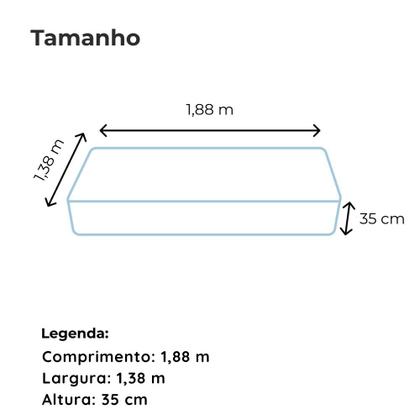 Imagem de Capa para Colchao Casal Box Standard Protetor Colchão Enxoval Branco Poliester 138xm X 188cm