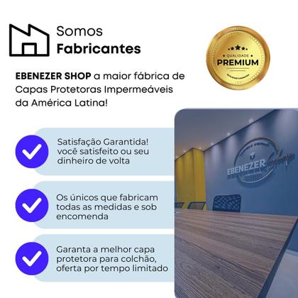 Imagem de Capa para Colchão Casal Impermeável Hospitalar Antialérgico e Antiácaro +  2 Fronha Protetora Silenciosa e Não Esquenta
